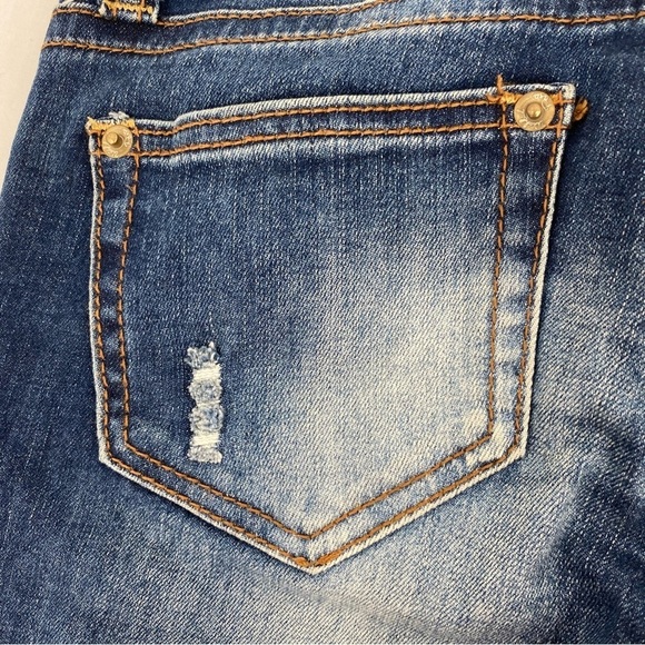 Wishful Park Size 0 Woman's Sophia Skinny Denim Blue Jeans Distressed Low Rise - Picture 6 of 10